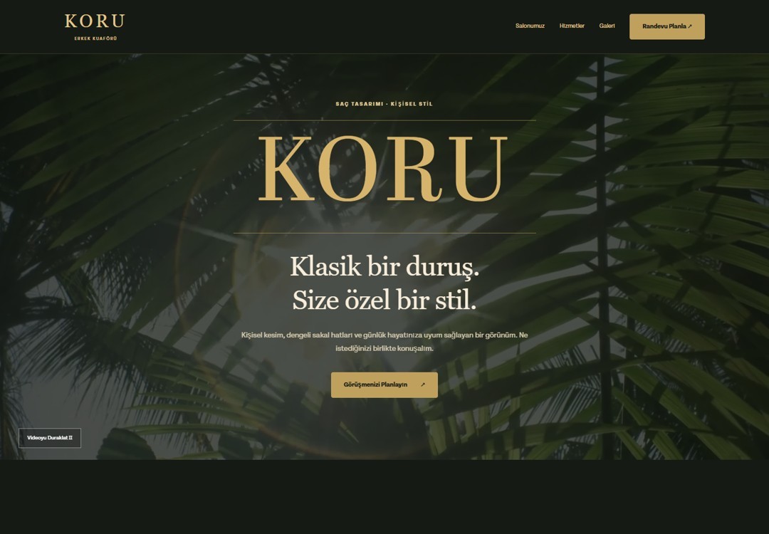 KORU tasarım önizlemesi