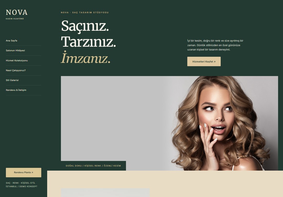 NOVA tasarım önizlemesi