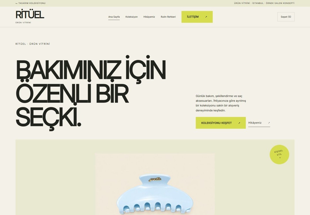 RİTÜEL tasarım önizlemesi