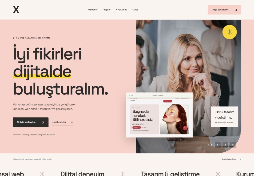 Vysionel Tech / Digital Agency tasarım önizlemesi